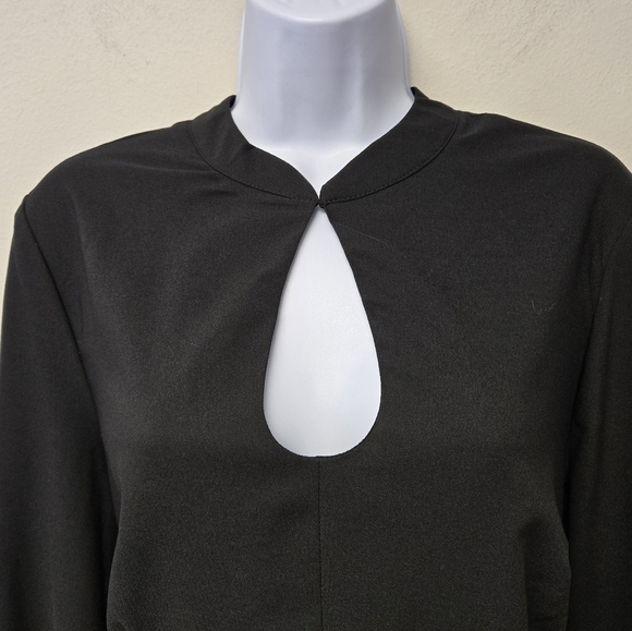 ECI New York Bell Sleeve Fit & Flare Dress Black 14 - Picture 6 of 13